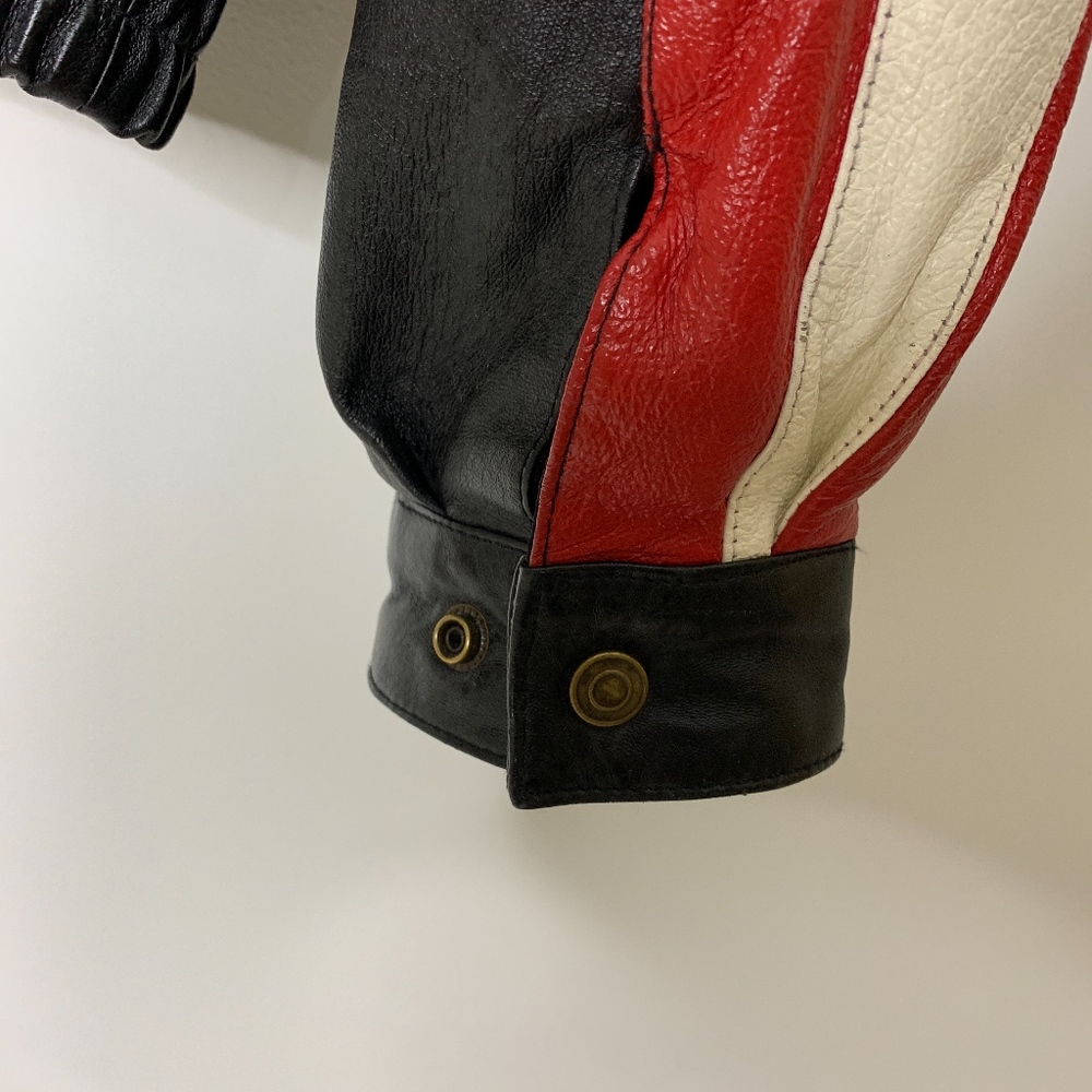 Diamond Plate USA bomber leather coat size 2XL - Picture 5 of 7